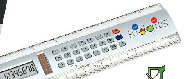 8" Solar Ruler Calculator W/ 8 Digits Display