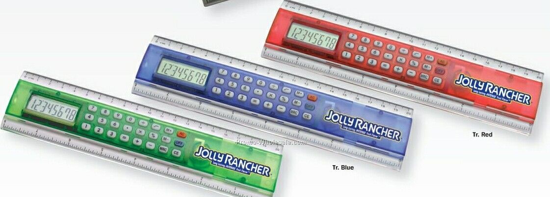 8" Version 2-in-1 Calculator Ruler Combo