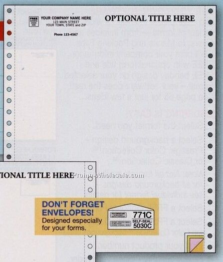 8-1/2"x11" 1 Part Parchment Multipurpose Form