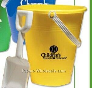 9" Yellow Pail W/ White Shovel