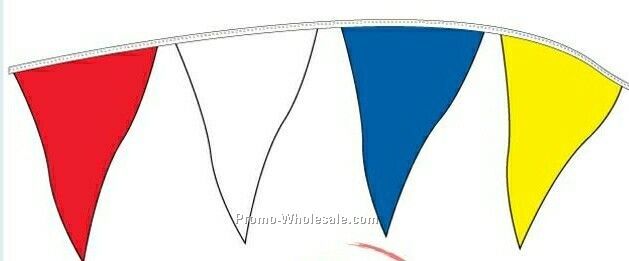 9"x12" Stock 60' Plasticloth Mass Pennants 36 Per String