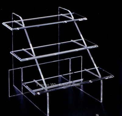 Acrylic 3-tier Display Rack (Knock-down) 4" Deep Steps