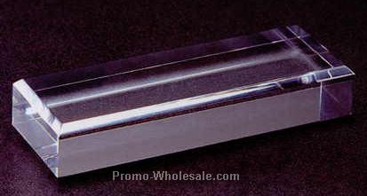 Acrylic Specialty Base (Beveled Top) 3/4"x4"x4" - Clear
