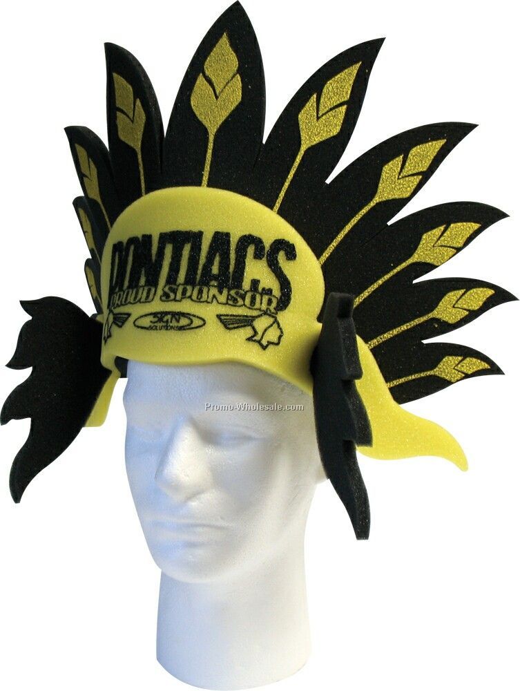 Adjustable Band Hat - Feather Headdress