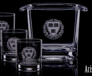 Aristocrat Ice Bucket & 2 On-the-rocks Glasses