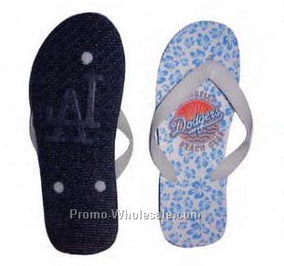 Beach Sandals W/ Insole Imprint & Embossed Bottom
