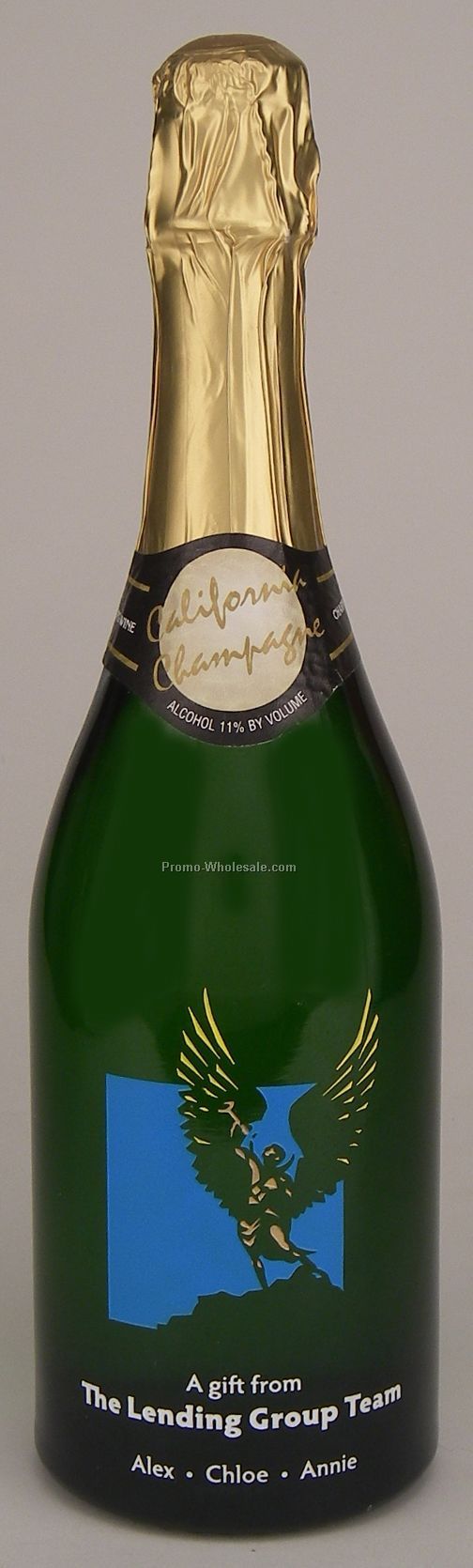 California Sparkling Wine, 750 Ml, 1 Deep Hand-etch, 4 Paint Fills