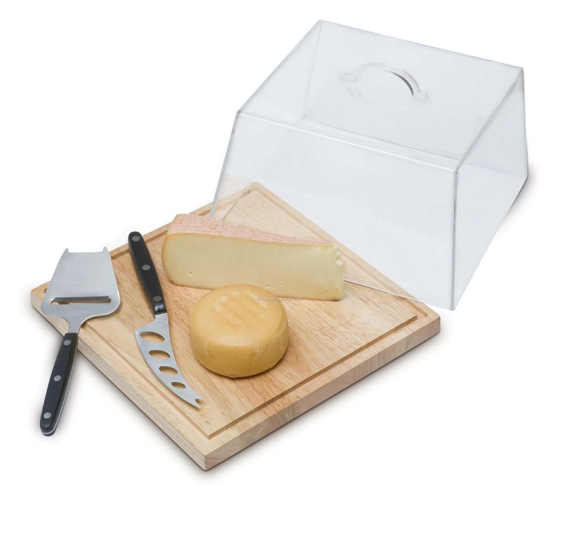 Cheese Board With Cover & 2 Knives