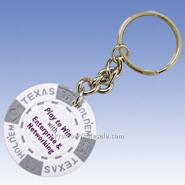 Composite Clay Imprint Able Casino Chip Keychain (Screened)