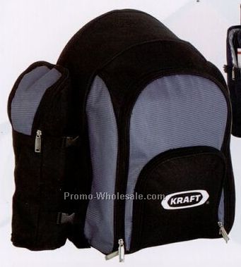 Deluxe Picnic Backpack For Four 11"x17"x10"