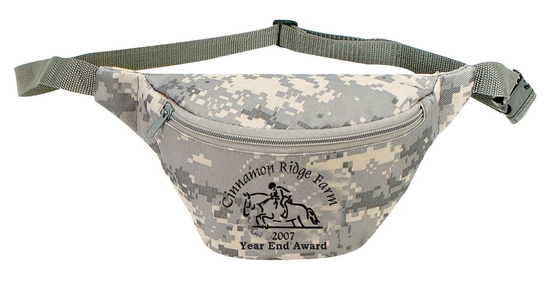 Digital Camo One Zipper Fanny Pack - 9"x4-1/2"