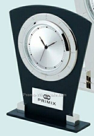 Egyptian Pillar Brass Analog Clock