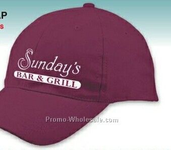 Embroidered Lightweight Brushed Cotton Twill Cap