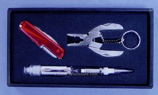 Emergency Kit (Lighted Pen/ Multi-function Knife/ Pocket Tool)
