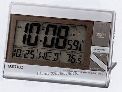 Global R Wave Travel Alarm W/ Calendar/ Thermometer