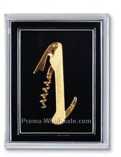 Gold Plated Waiter's Corkscrew Lapel Pin (Screen Printed Box Lid)