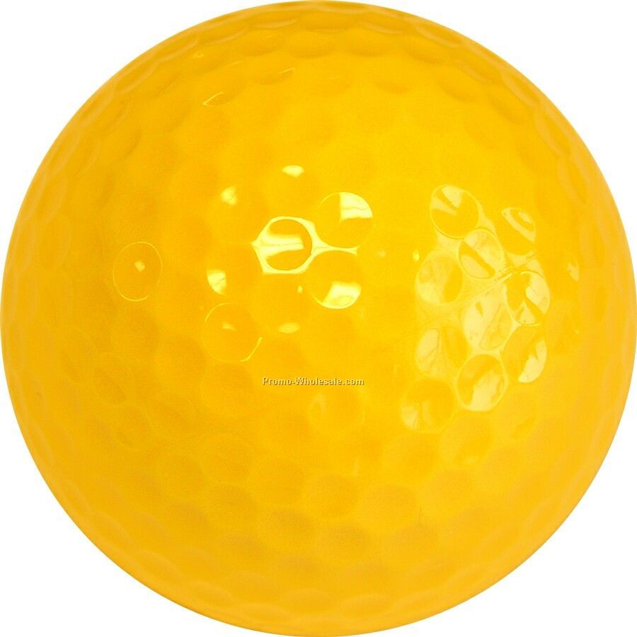 Golf Balls - Yellow - Custom Printed - 1 Color - Bulk Bagged