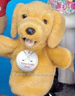 Golf Club Cover/ Hand Puppet Golden Retriever Dog (10")