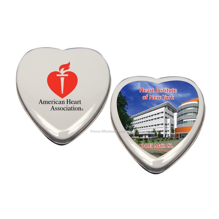 Heart Tin Filled With Sugar Free Mints