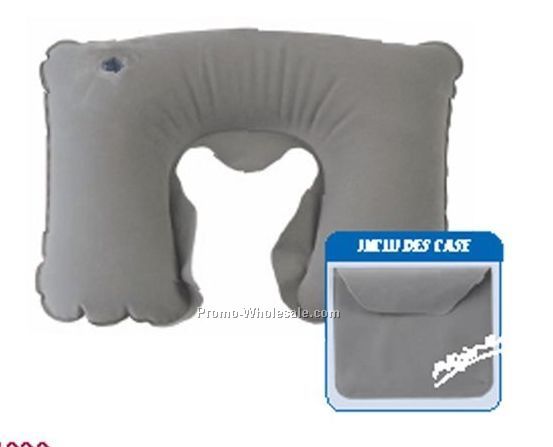 Inflatable Neck Support Pillow W/ Case