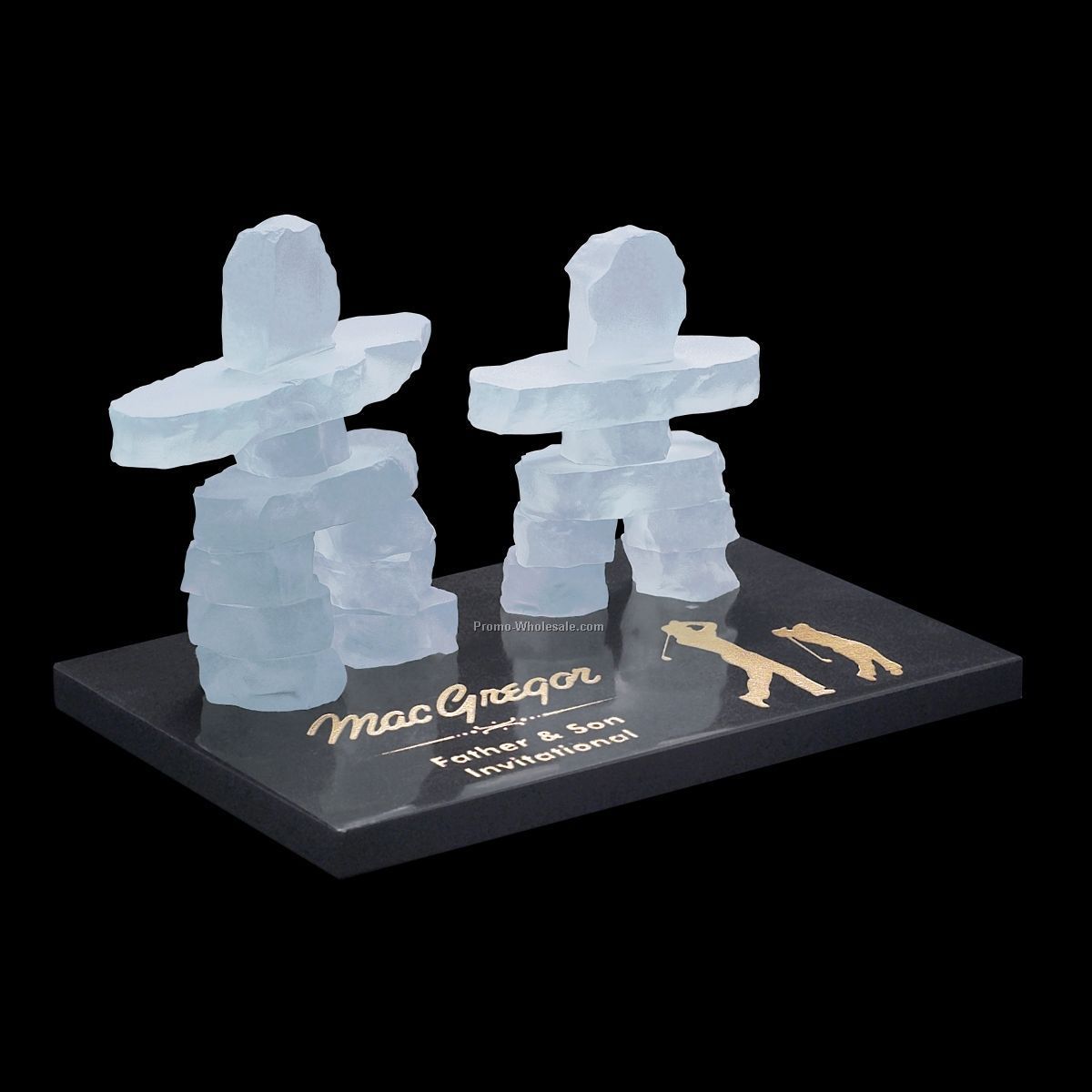 Inukshuk Mother & Child On Marble Base