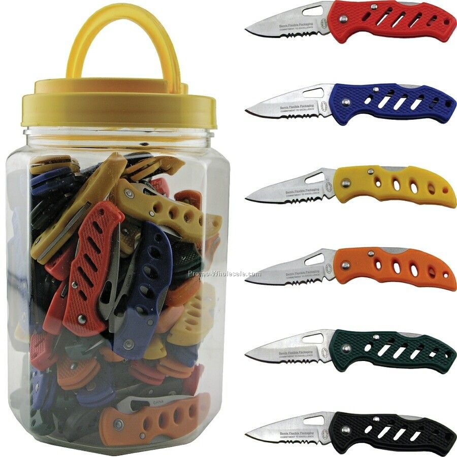 Jar Of Knives Engraved (72 Knives)