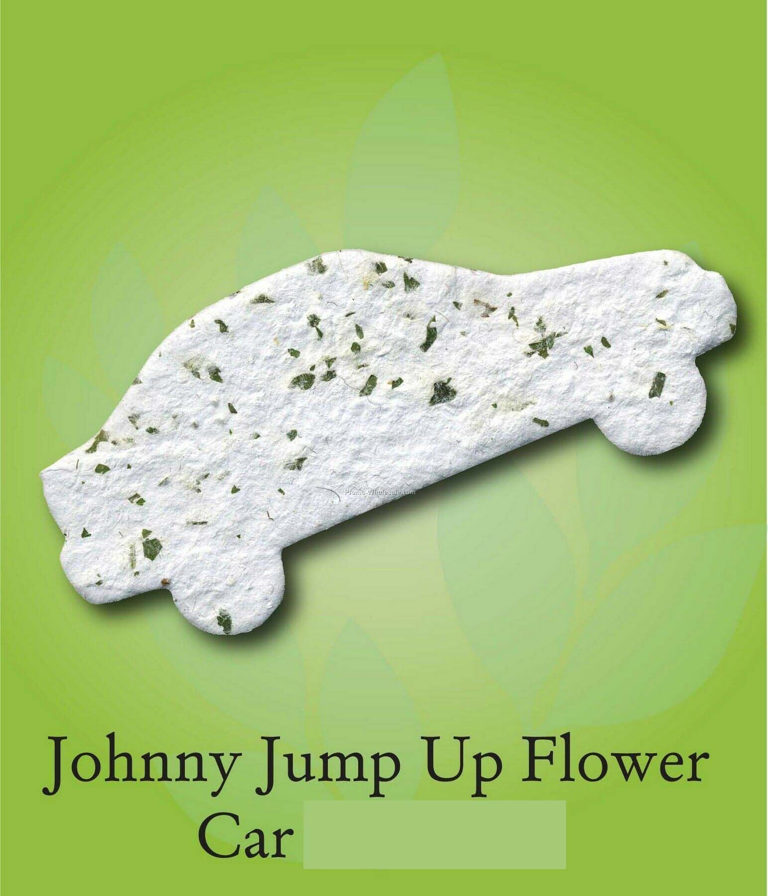 Johnny Jump Up Flower Car Ornament W/ Embedded Seed