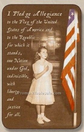 Laminated Stock Art Business Card (Usa Pledge Allegiance)