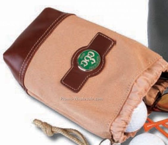 Leather & Canvas Valuables Pouch