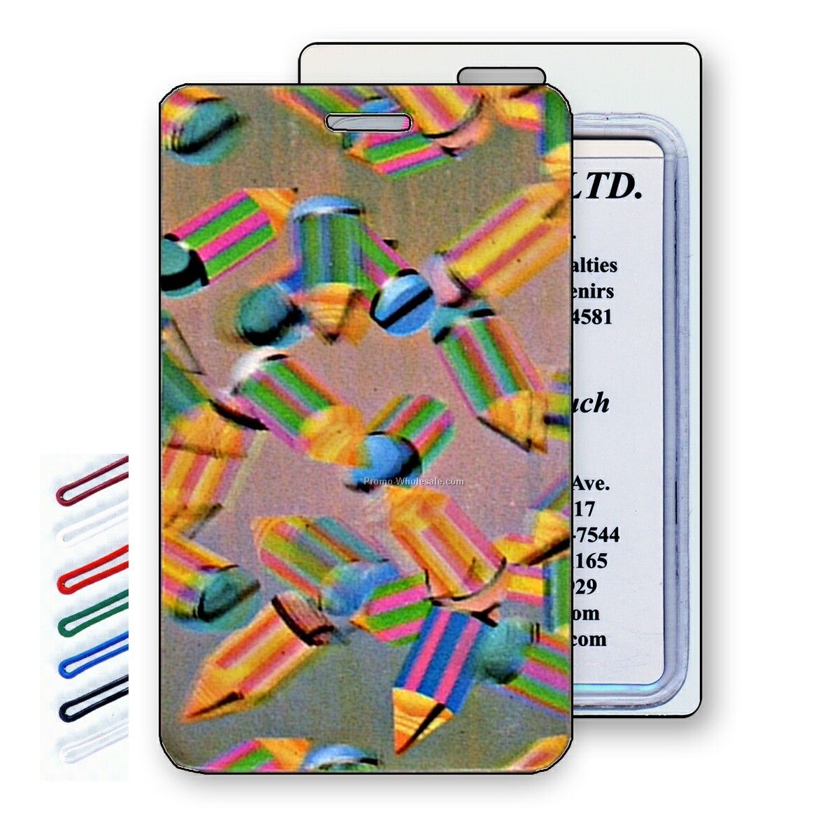 Lenticular Luggage Tags - Stock / 3d Image / Pencils