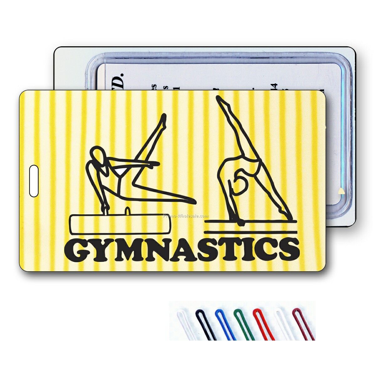 Lenticular Luggage Tags - Stock / Animated Images / Yellow White Strips