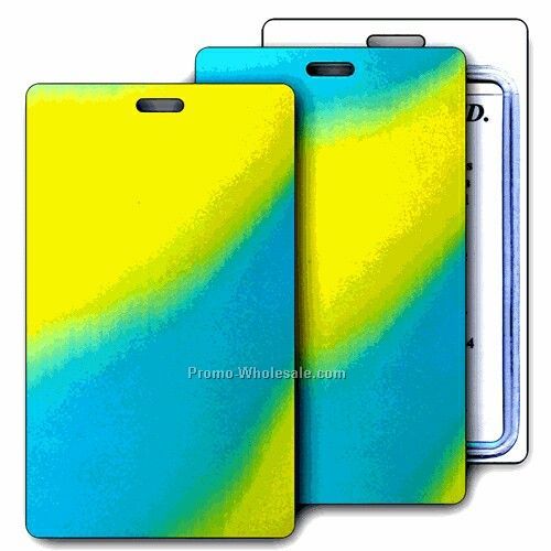 Lenticular Luggage Tags - Stock / Change Colors / Yellow Blue Green