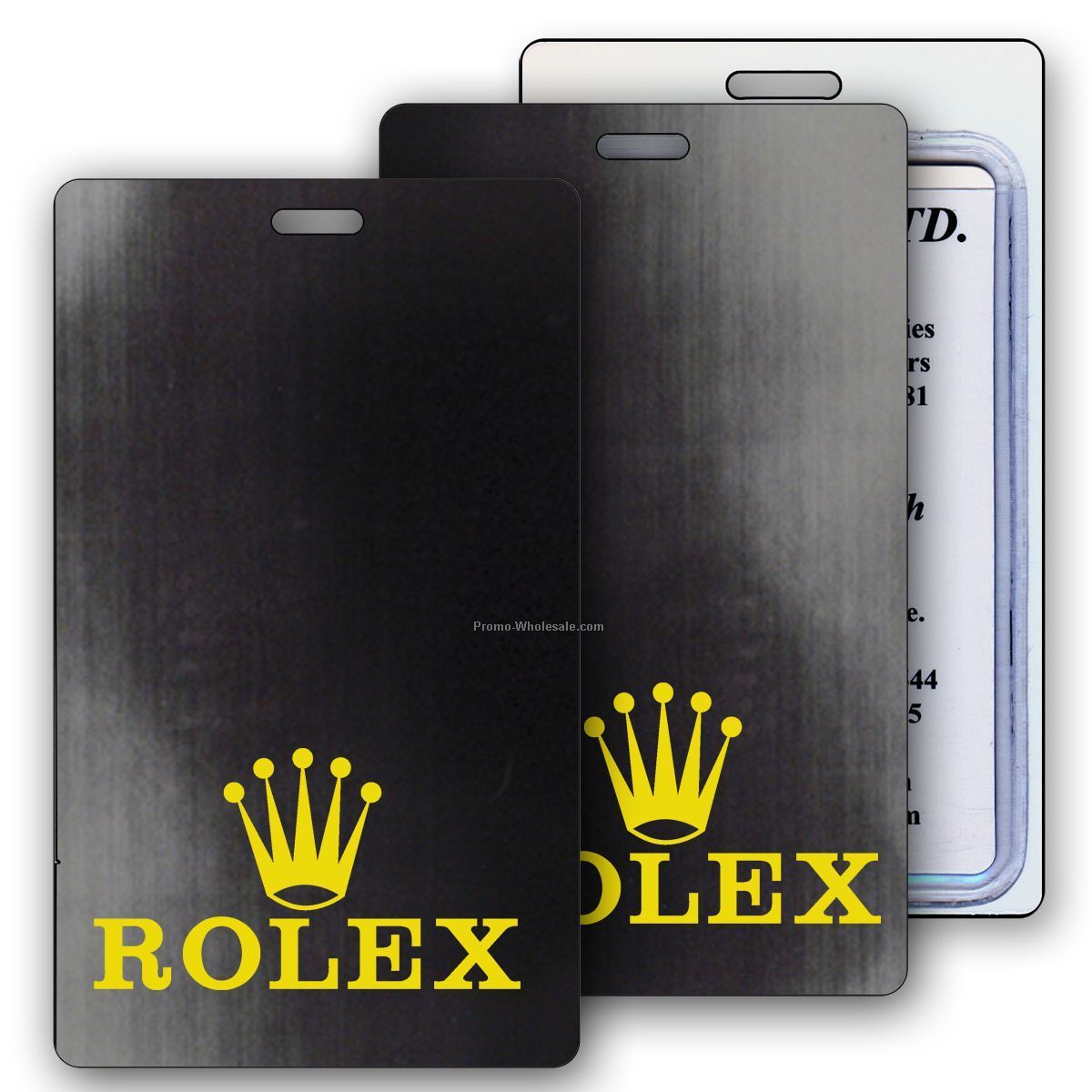Lenticular Luggage Tags - Stock / Solid Colors / Black White Gray