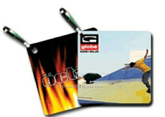 Lenticular Zipper Pull With Metal Clasp
