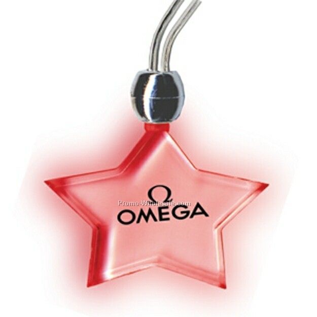 Light Up Pendant Necklace (Red) - Star