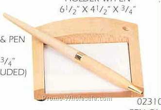 Maple Stand W/Memo & Pen Hole