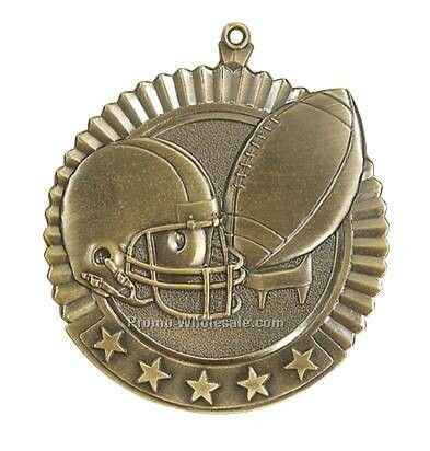 Medal, "football" Star - 2-3/4" Dia