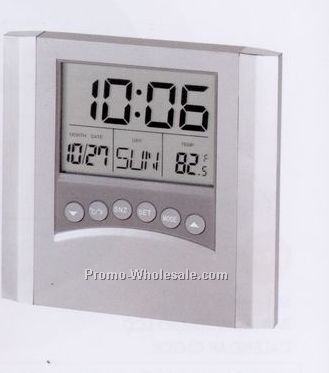 Minya Desktop Calendar Alarm Clock W/ Thermometer