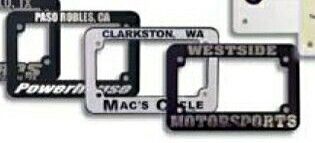 Motorcycle Plasti-chrome License Frames (Hot Stamped)