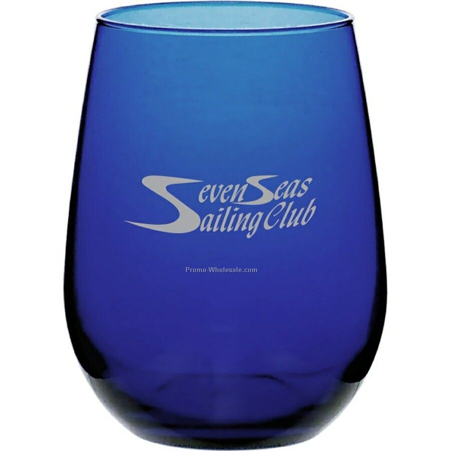 Nappa Blue Stemless Libbey White Wine Glass