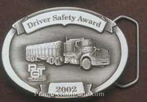 Pewter Silver Belt Buckle (Oval)