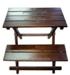 Pine Wood Foldable Picnic Table And Benches