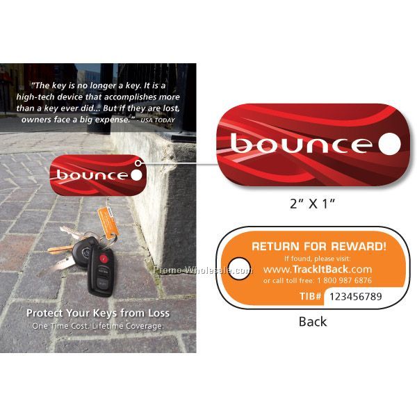 Recovery Key Tag 2" By 1" W/ Custom Marketing Card