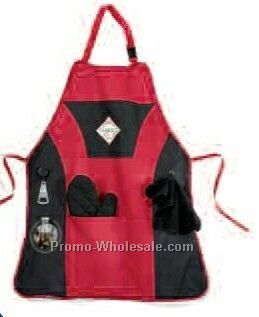 Red Grill Master Apron Kit