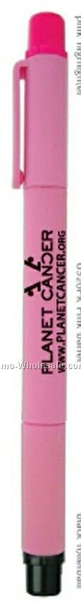 Scoop Black Rollerball Pen & Highlighter W/ Pink Barrel - On Sale!