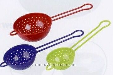 Set Of 3 Mini Strainers (Powder Coated)