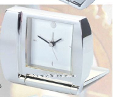 Silver Folding Alarm Clock