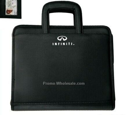 Simulated Leather Affinity Mobile Office Ring Binder Folio - 1" Ring