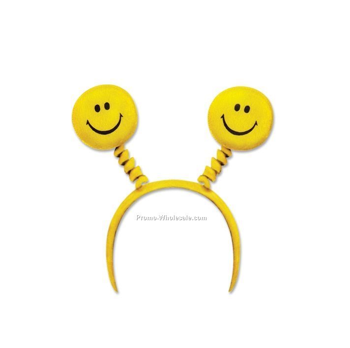 Soft Touch Smile Face Party Boppers Headband