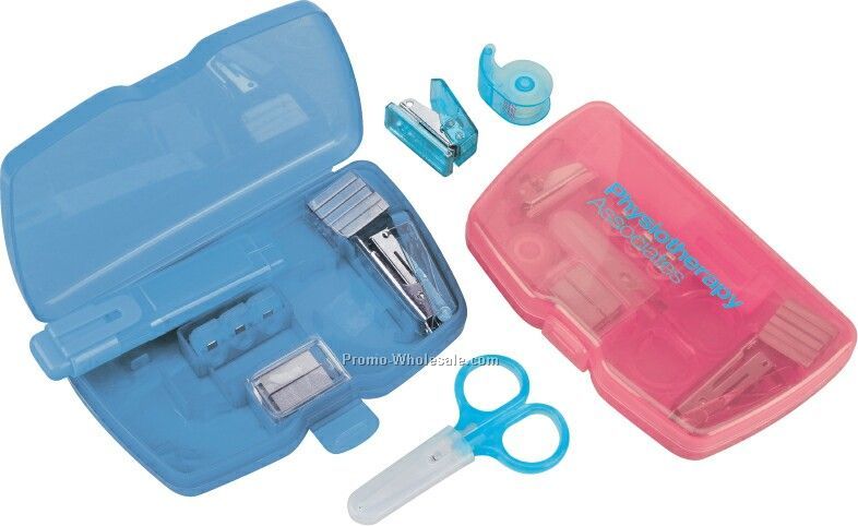 Stationery Set W/ 3 Paper Clips / Highlighter